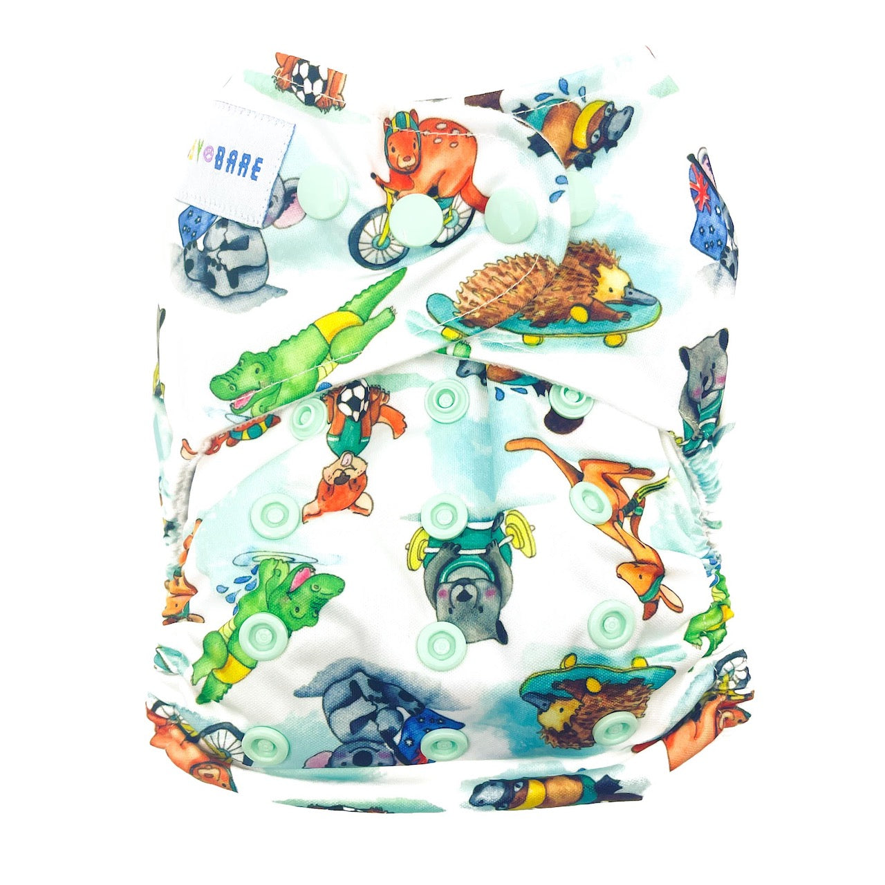 Cloth Nappy | Reusable Nappy | Australian Animals Print