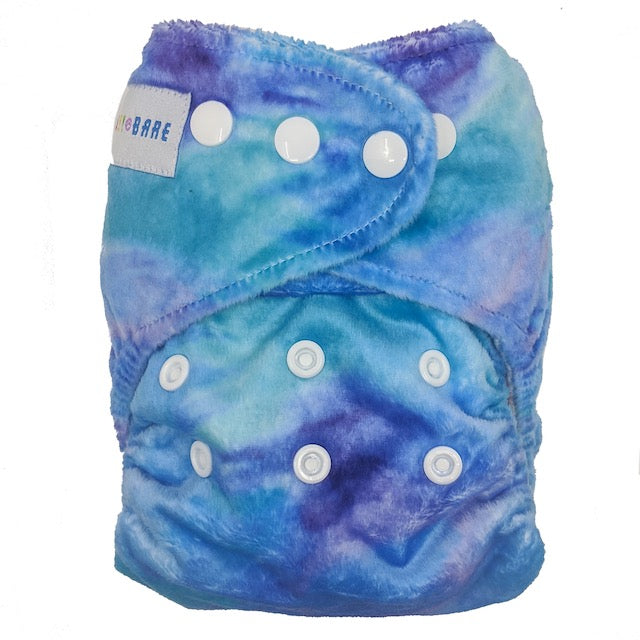 Cloth Nappy | Reusable Nappy | Blue Minky Nappy