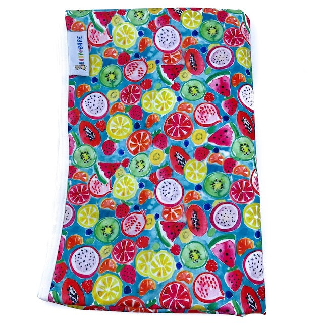 Baby Change Mat with a colourful fruit print