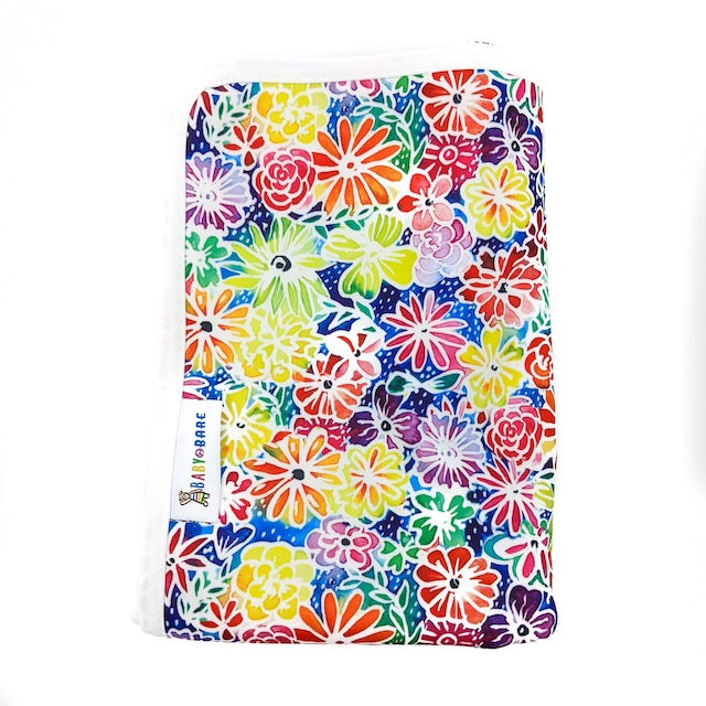 A Change Mat featuring a floral print