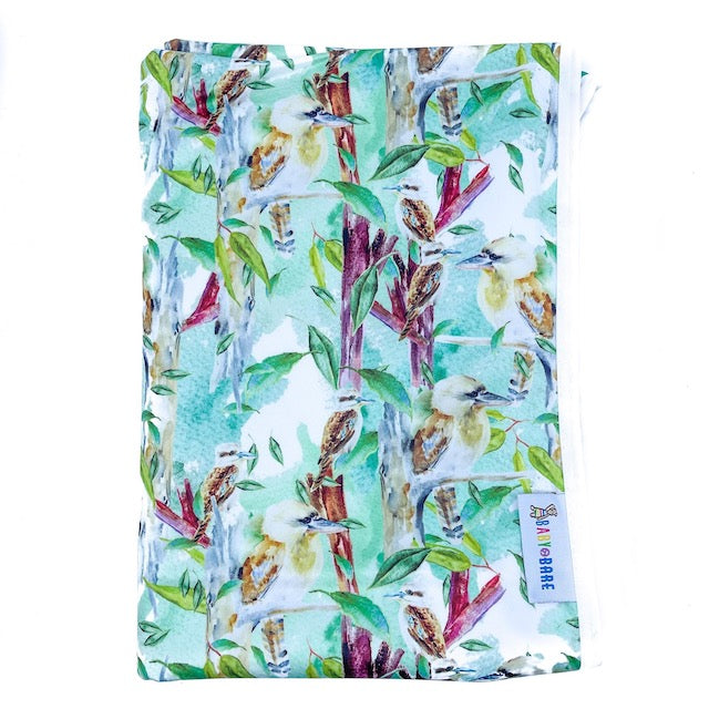 Baby Change Mat with a Kookaburra bird print