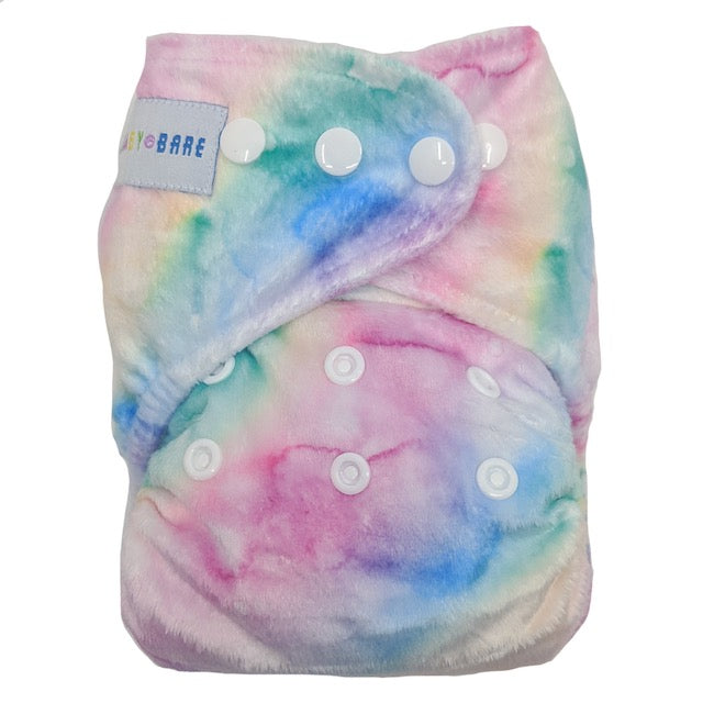 Cloth Nappy | Reusable Nappy | Watercolour Minky Nappy
