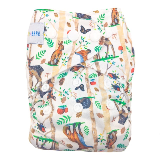 Cloth Nappy | Reusable Nappy | Woodland Animals Print