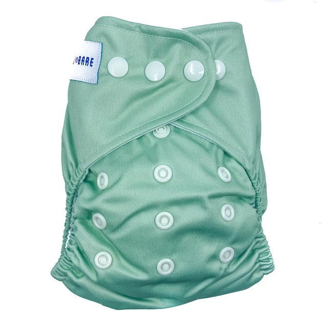 Cloth Nappy |  Reusable Nappy | Plain Colour Mint Green