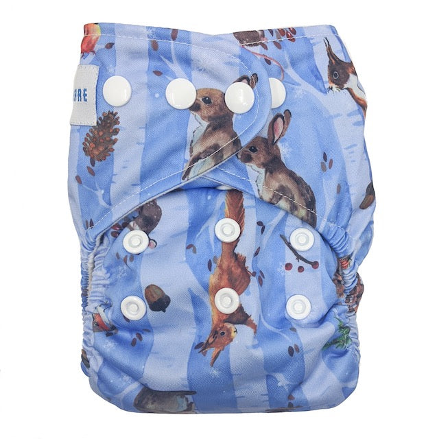 Cloth Nappy | Reusable Nappy | Woodland Animal Print