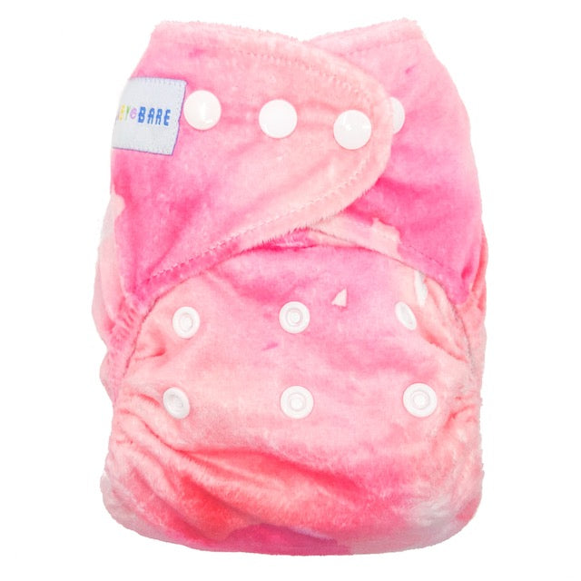 Cloth Nappy | Reusable Nappy | Pink Minky Nappy