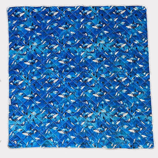 Play Mat in an Orca print