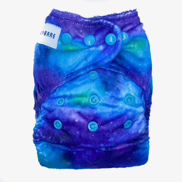 Cloth Nappy | Reusable Nappy | Blue Minky Nappy
