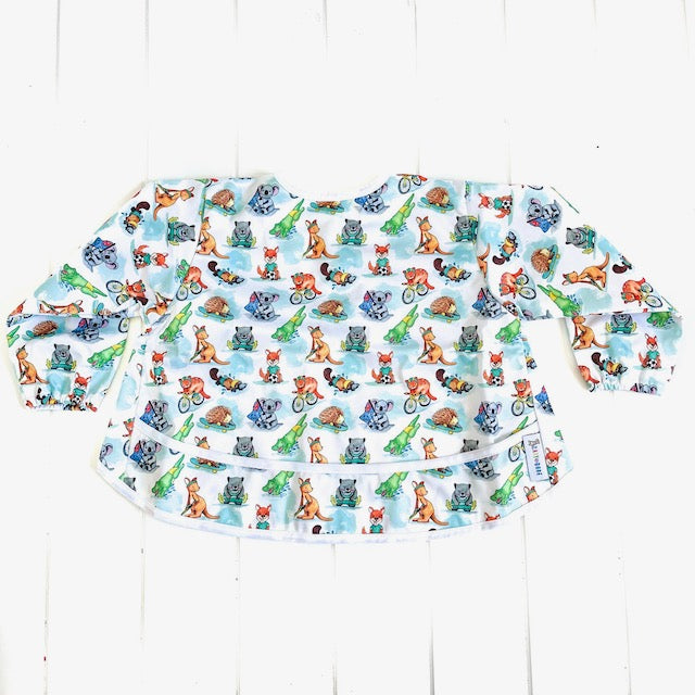 Baby Smock featuring an Aussie animals print