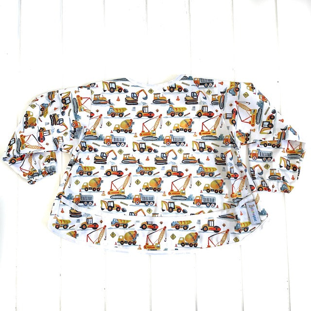Baby Smock featuring a diggers print