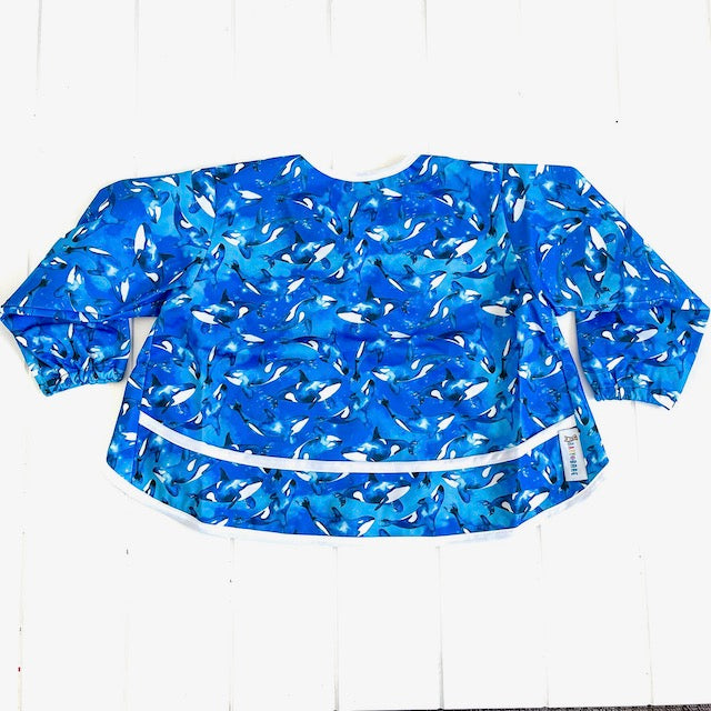 Baby Smock featuring an orca print