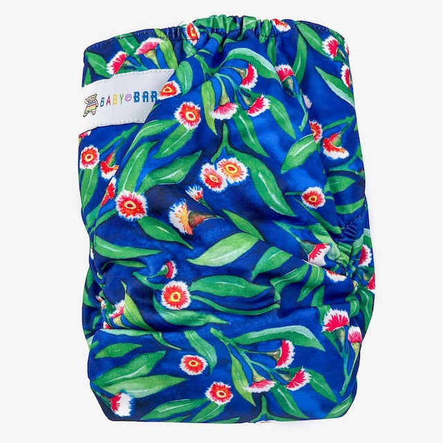 Teddy Side Snapping Nappy featuring a Botanical Print