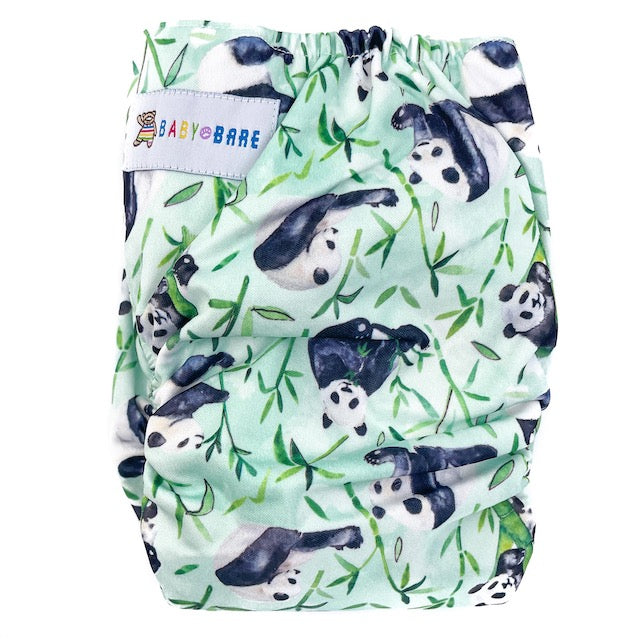 Teddy Side Snapping Nappy featuring a Panda Print