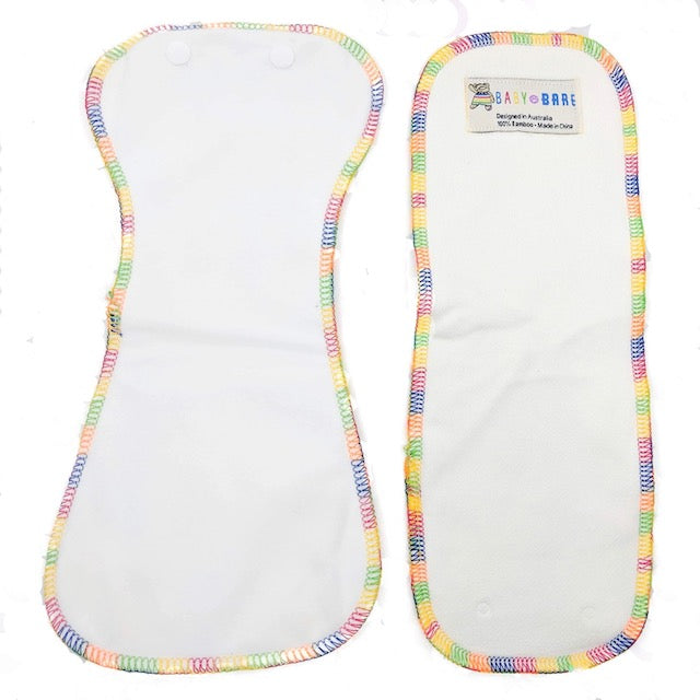 Two cloth nappy inserts - an hourglass insert and a rectangle insert
