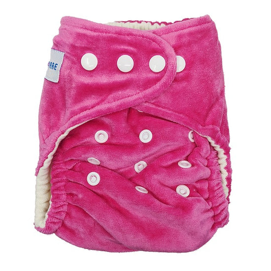 Cloth Night Nappy in Hot Pink