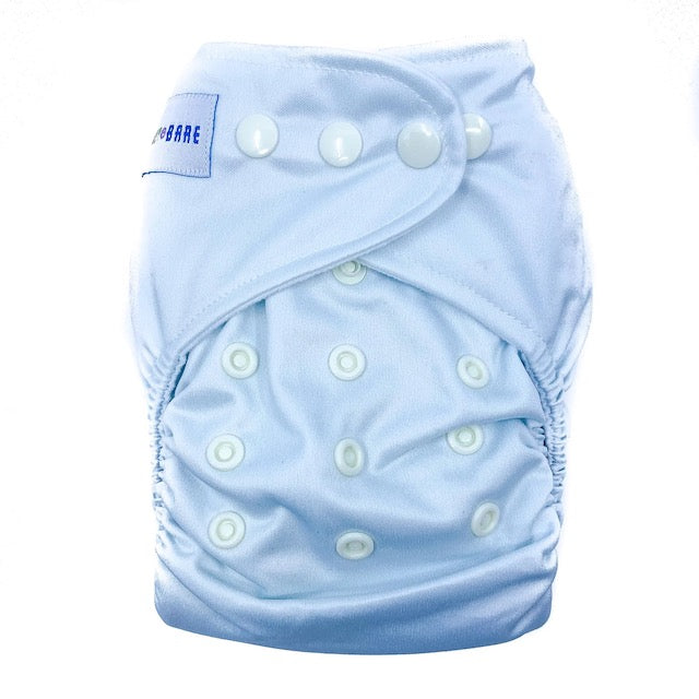 Cloth Nappy |  Reusable Nappy | Plain Colour Ice Blue