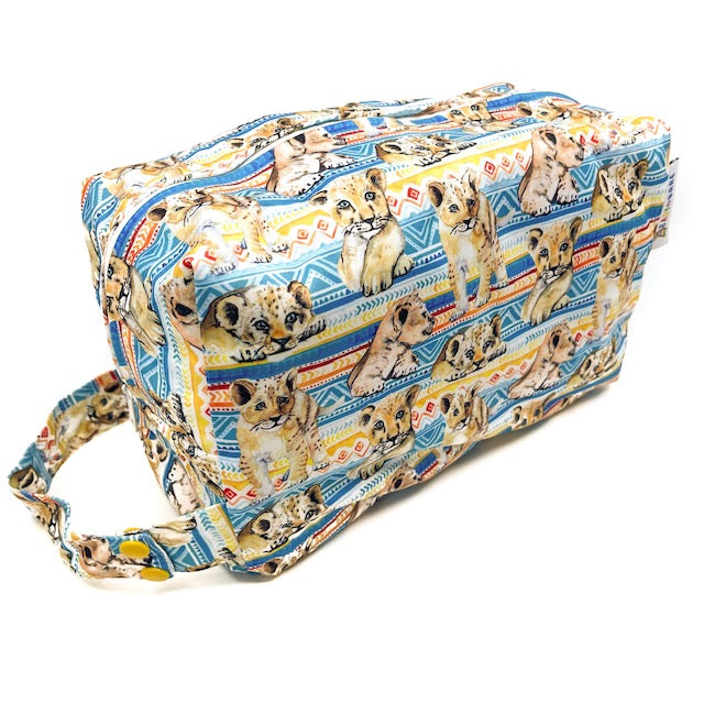 Pod Wet Bag for nappies featuring a Lion Cub Print