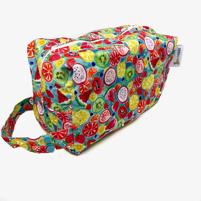 Pod Wet Bag for nappies featuring a Fruit Print