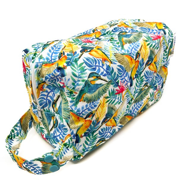 Pod Wet Bag for nappies featuring a Kingfishers Print