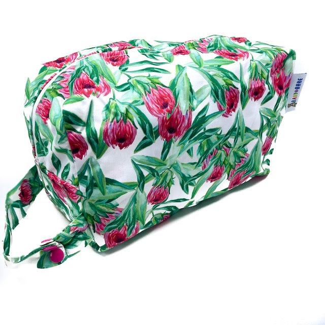 Pod Wet Bag for nappies featuring a Pink Floral Print