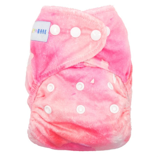 Cloth Nappy | Reusable Nappy | Pink Minky Nappy