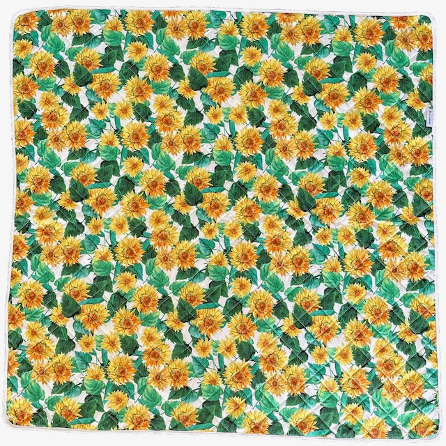 Play Mat in a sunflowers print