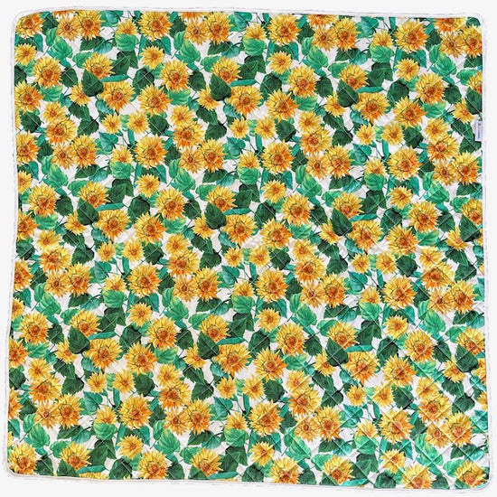 Play Mat in a sunflowers print