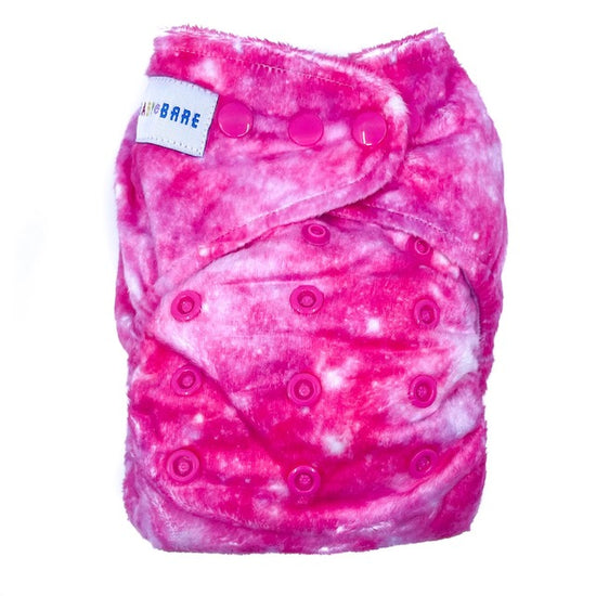 Cloth Nappy | Reusable Nappy | Pink Minky Nappy