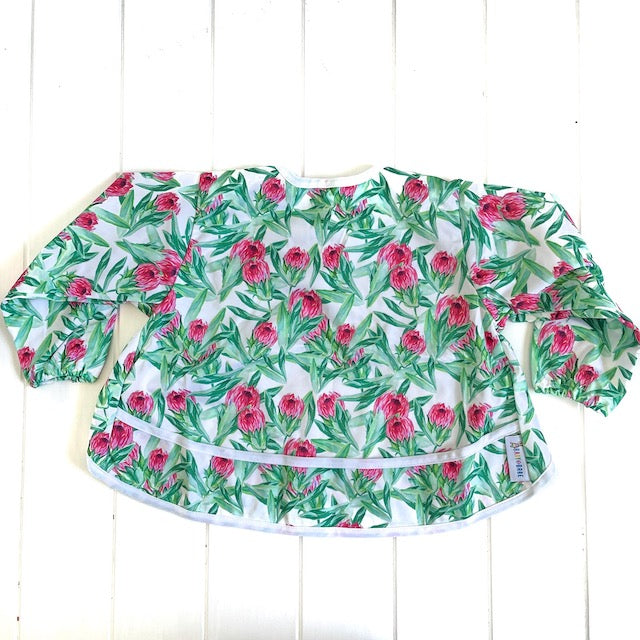 Baby Smock featuring a pink floral print