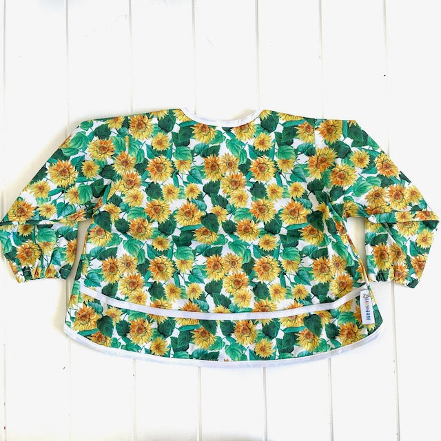 Baby Smock featuring a sunflowers print